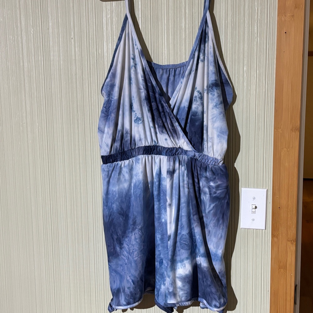 Rue21 Blue Tie-Dye Romper